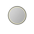 Spejl LED Hasle sort Ø80 cm